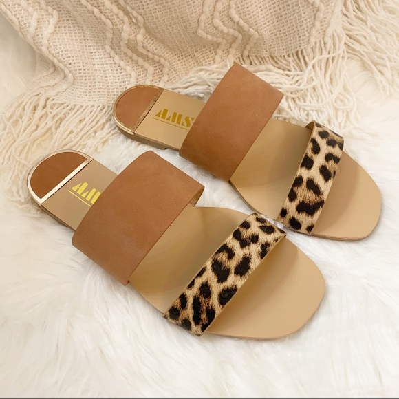 NEW Anna Double Strap Sandal- in Leopard - Picture 2 of 6